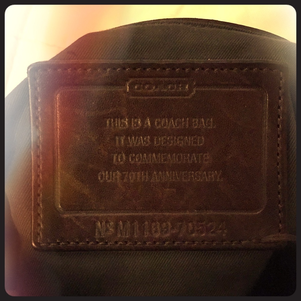 Coach Embossed Leather 70 Anniversary Bleeker bag